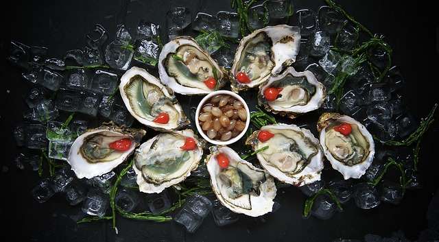 Plate of oysters