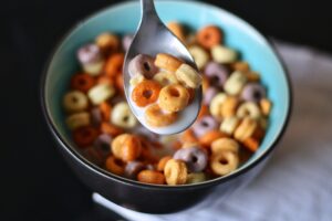 colorful breakfast cereal