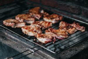 pork chops on BBQ