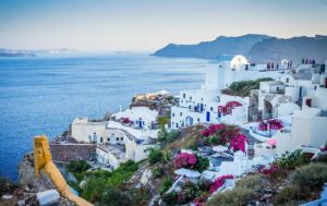 santorini greece coastline